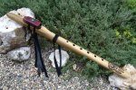 Tulip Poplar Flute w/ Purpleheart Block & Dreamcatcher Burning