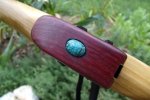 Purpleheart Block w/ Turquoise Cabochon