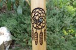 Dreamcatcher Woodburning on Tulip Poplar Flute